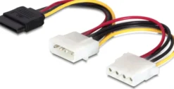 DeLOCK strømkabel til Serial ATA & ATA-133 HDD, 0,1m