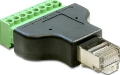 DeLOCK terminalblokadapter, RJ45 han, 8-pin