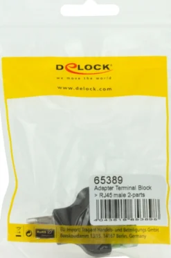 DeLOCK terminalblokadapter, RJ45 han, 8-pin