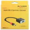 DeLOCK USB 3.0 to VGA adapter, 1920x1200, 0,2m, sort