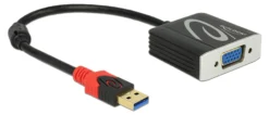 DeLOCK USB 3.0 to VGA adapter, 1920x1200, 0,2m, sort
