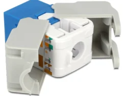 DeLOCK UTP Cat6 Keystone modul, RJ45 ho - LSA Cat6, "Tool-free", blå/