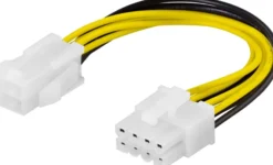 DELTACO Adapterkabel 4-pin ATX12V til 8-pin EPS12V 10cm