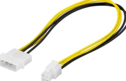 DELTACO Adapterkabel 4-pin til ATX12V(P4), 0,3m