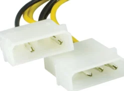 DELTACO Adapterkabel 2x4-pin til 6-pin PCI-Express, 25cm