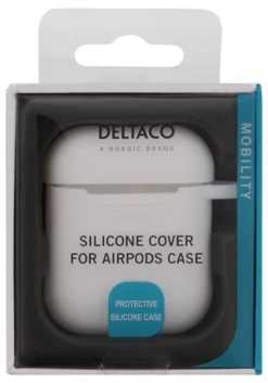 DELTACO AirPods silikone cover, hvid