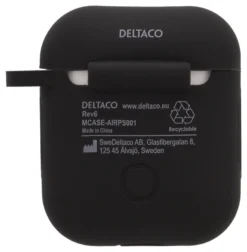 DELTACO AirPods silikone cover, sort