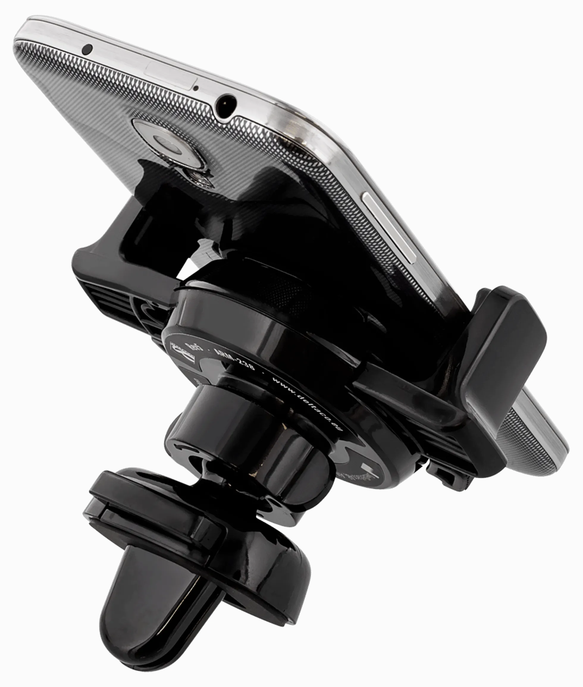 DELTACO Air vent Bil holder, til smartphones 60-88mm, roterbar, sort