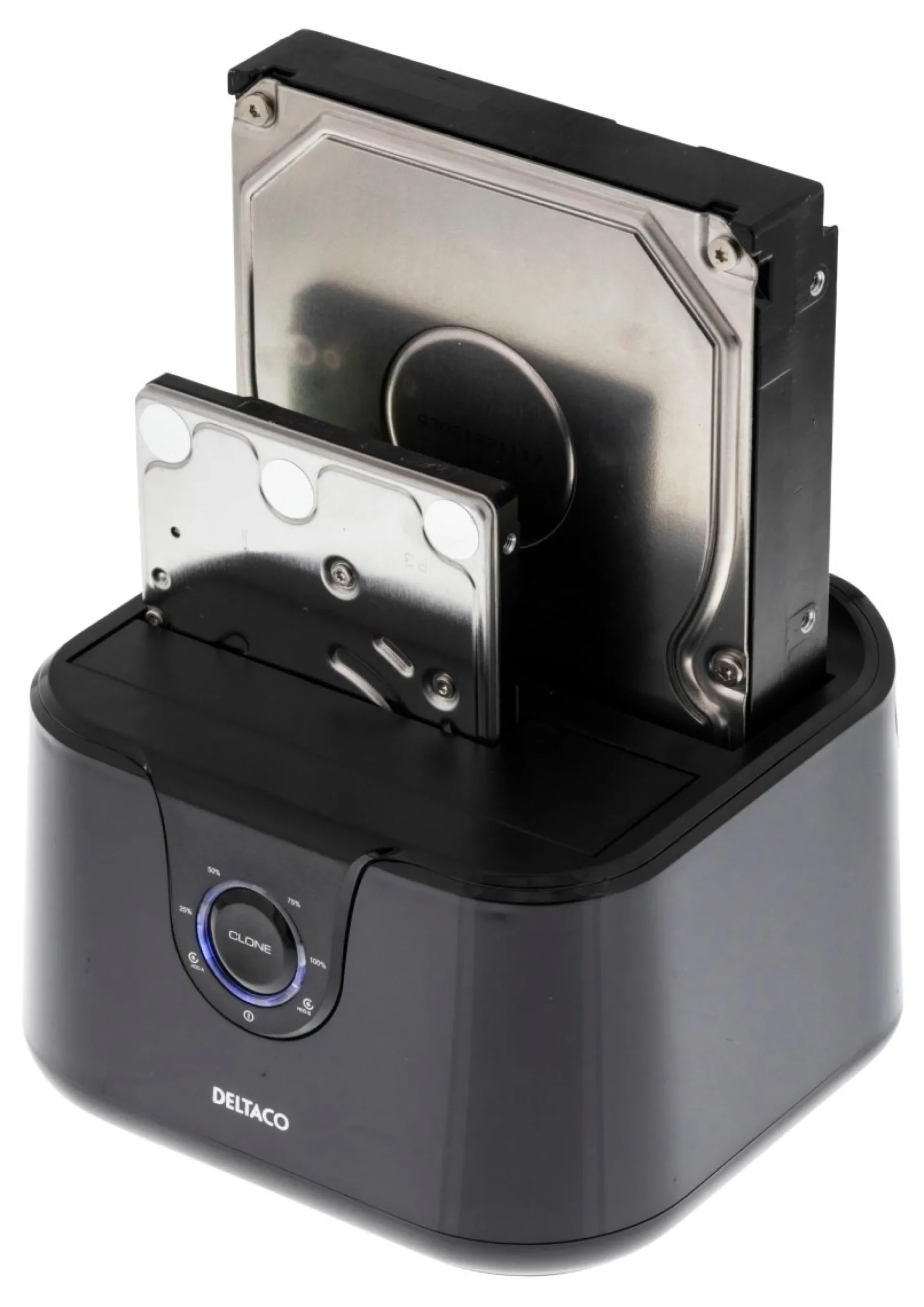 DELTACO Direkte docking til dobbelt 2,5" og 3,5" SATA-harddiske, SA