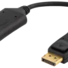 DELTACO DisplayPort - HDMI adapter, 4096x2160 60Hz, 0.1m, sort