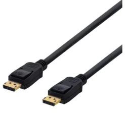 DELTACO DisplayPort kabel, 0,5m, 4K UHD, DP 1.2, sort