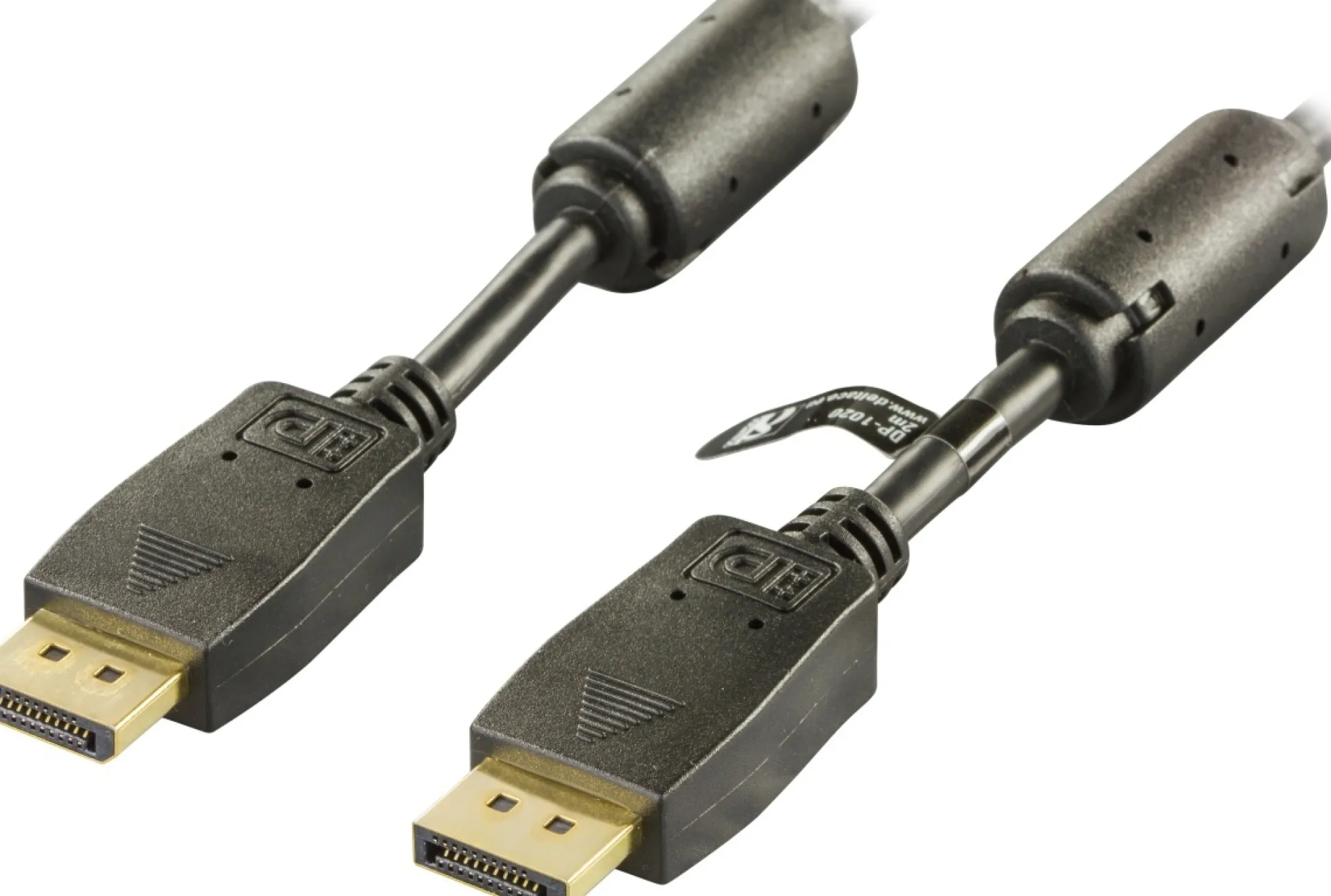 DELTACO DisplayPort monitorkabel, 20-pin han - han, 5m, sort