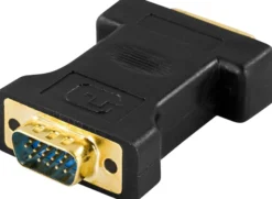 DELTACO DVI-adapter, DVI-I Single Link - VGA, 24+5-pin hun - 15-pin han