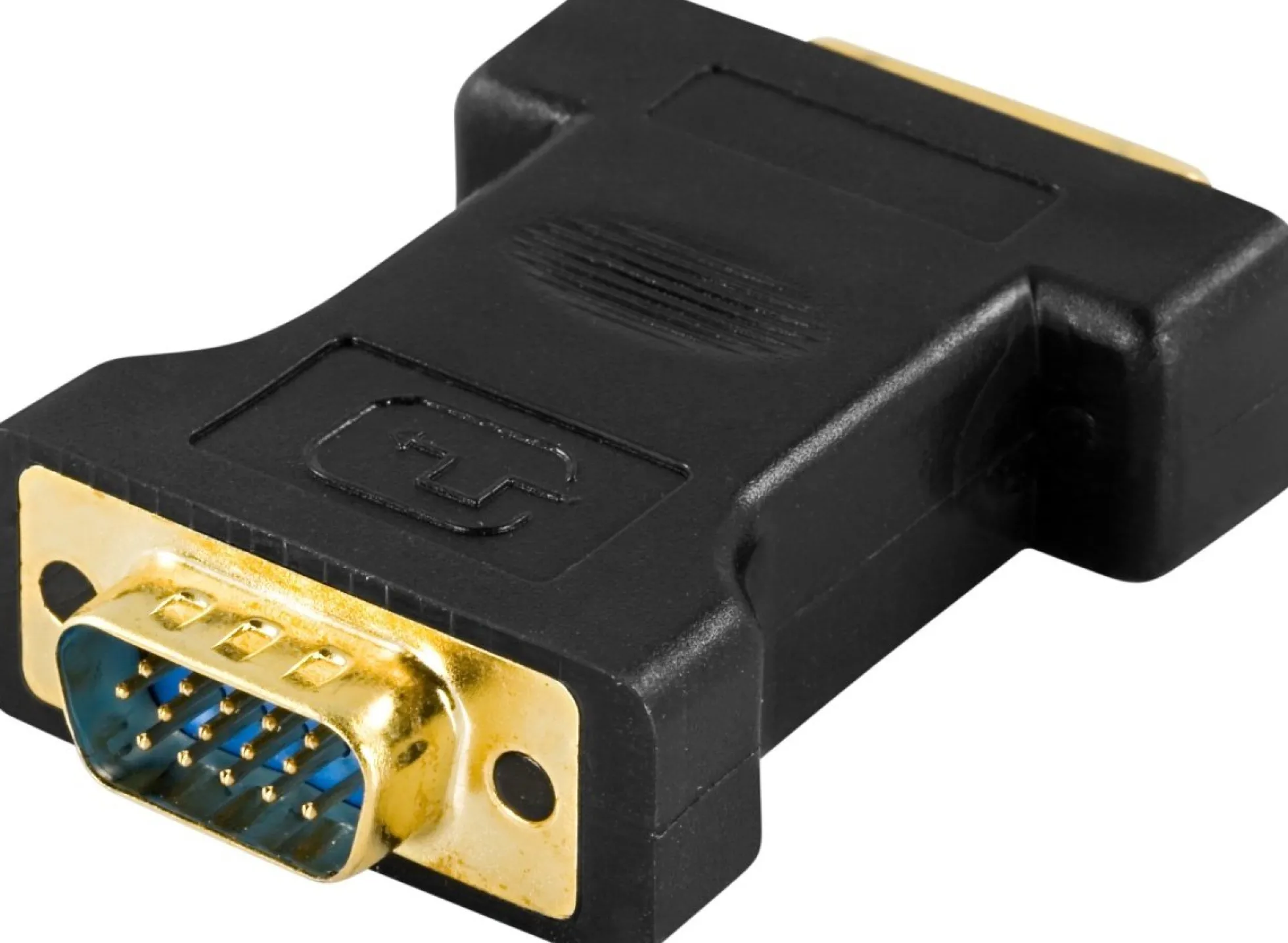 DELTACO DVI-adapter, DVI-I Single Link - VGA, 24+5-pin hun - 15-pin han
