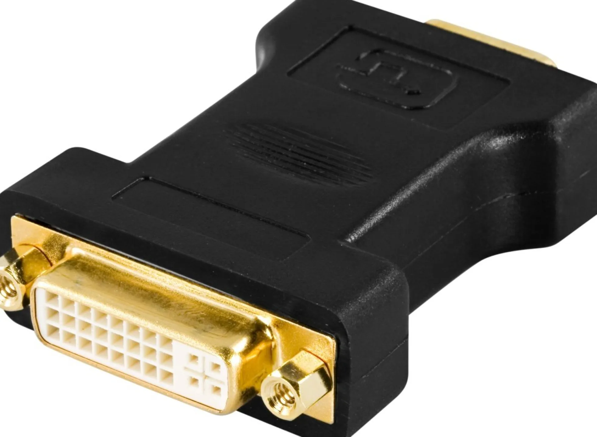 DELTACO DVI-adapter, DVI-I Single Link - VGA, 24+5-pin hun - 15-pin han