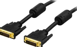 DELTACO, DVI monitorkabel Dual Link, DVI-D han-han, 2m, sort