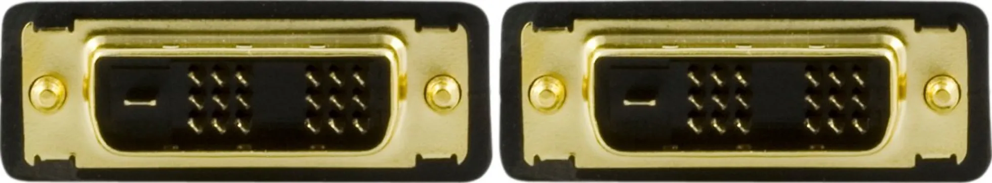 DELTACO, DVI Single Link monitorkabel, DVI-D han-han, 2m, sort