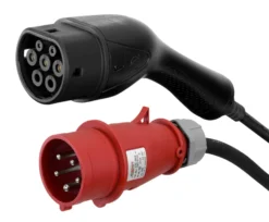 Deltaco E-Charge elbilslader til CEE-stik, 3-faset, type 2, 8-16A, 6 meter