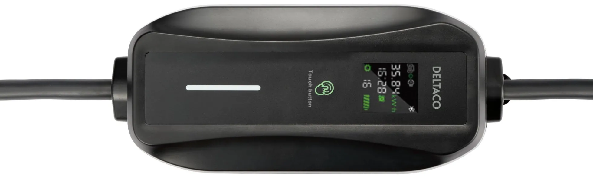 Deltaco E-Charge elbilslader til CEE-stik, 3-faset, type 2, 8-16A, 6 meter