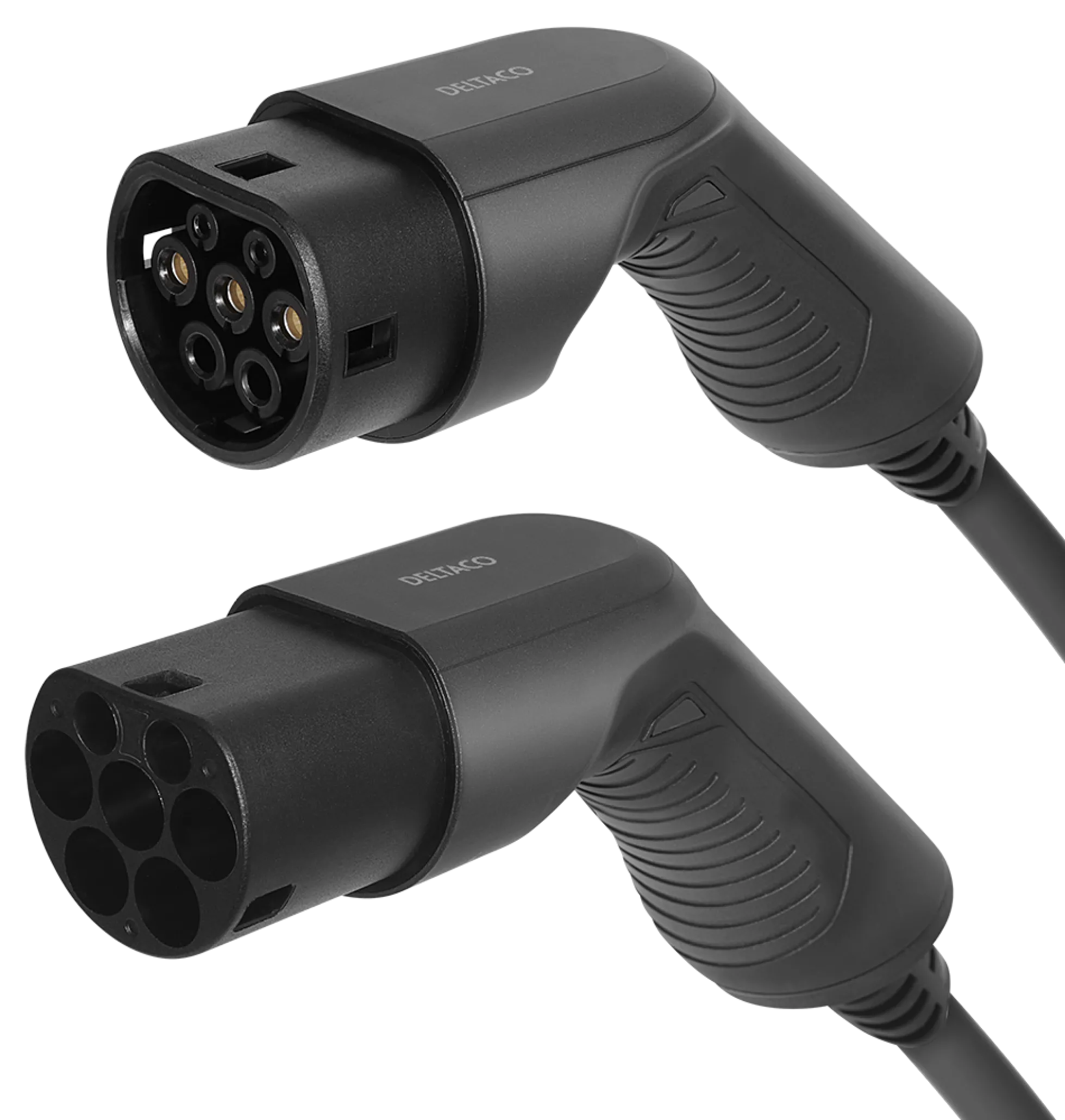 Deltaco E-Charge ladekabel til elbil, type 2, 3-faset, 16A, 11 kW, 3 meter