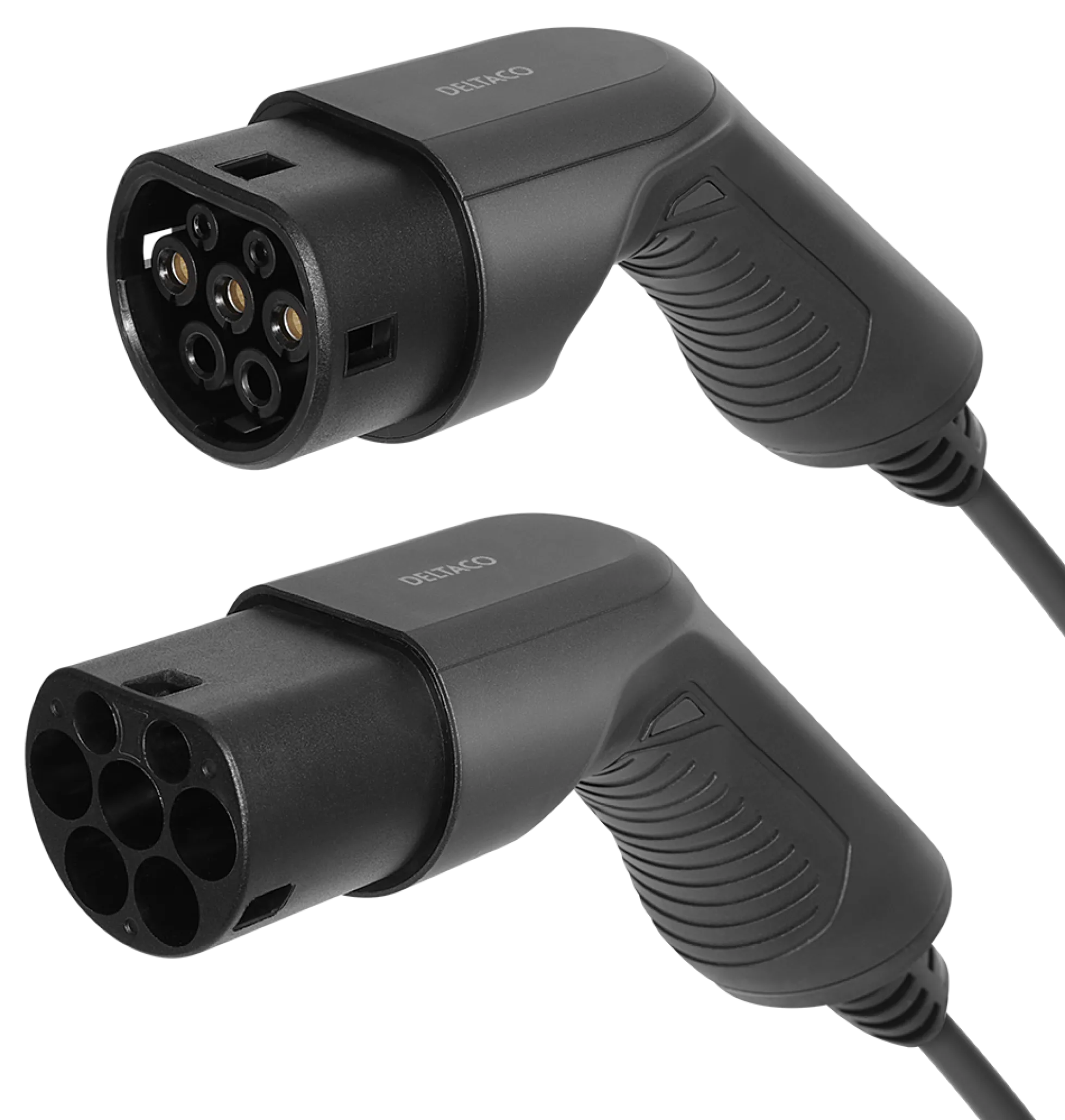 Deltaco E-Charge ladekabel til elbil, 5 meter, type 2, 1-faset, 16A, 3,6 kW, 10 meter