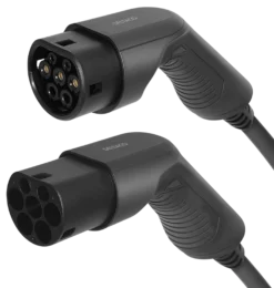 Deltaco E-Charge ladekabel til elbil, 5 meter, type 2, 1-faset, 32A, 7,6 kW, 10 meter