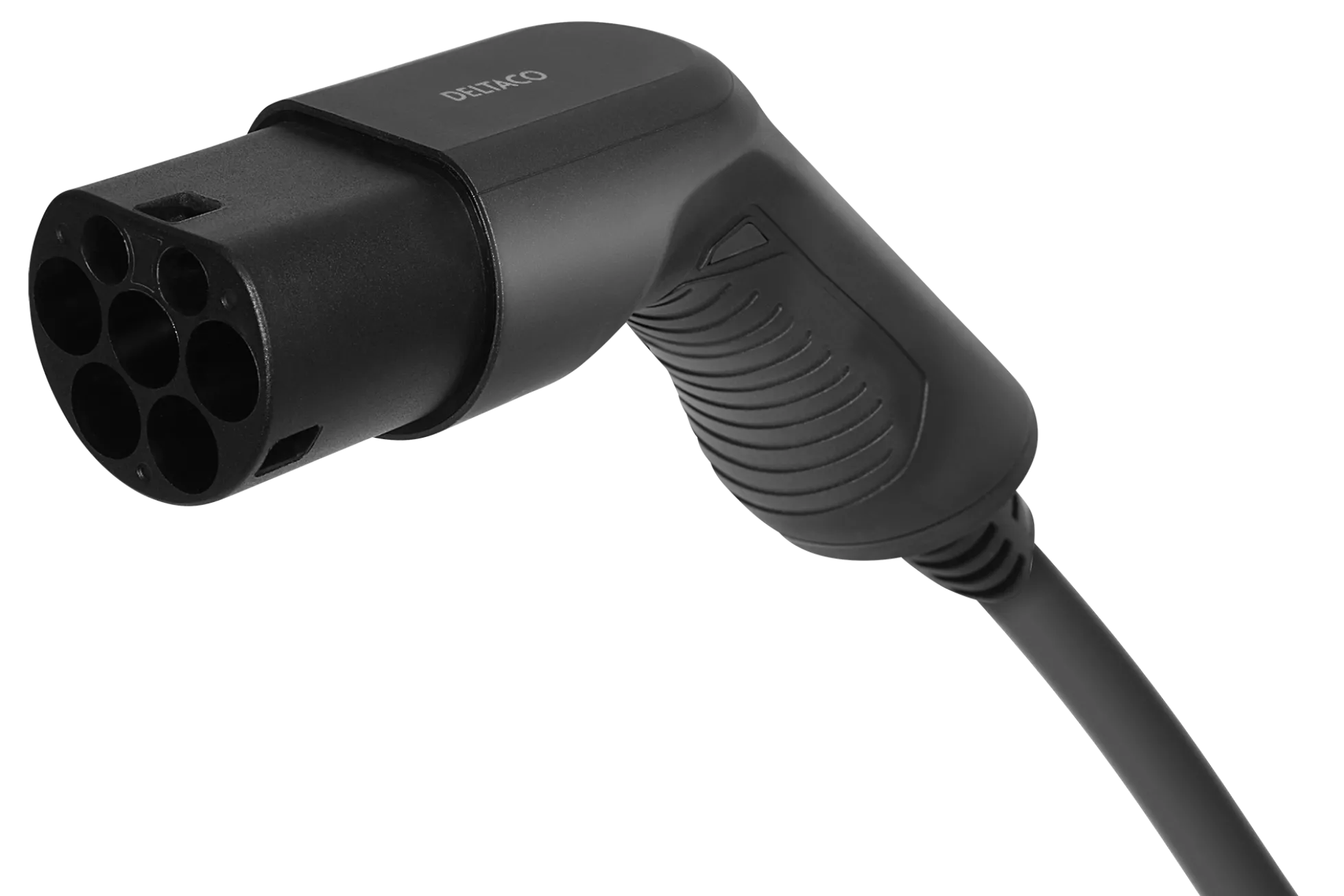Deltaco E-Charge ladekabel til elbil, 5 meter, type 2, 1-faset, 32A, 7,6 kW, 10 meter