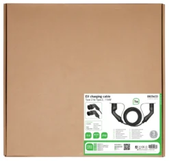 Deltaco E-Charge ladekabel type 2, 16A, 3-faset, 11 kW, 7 meter