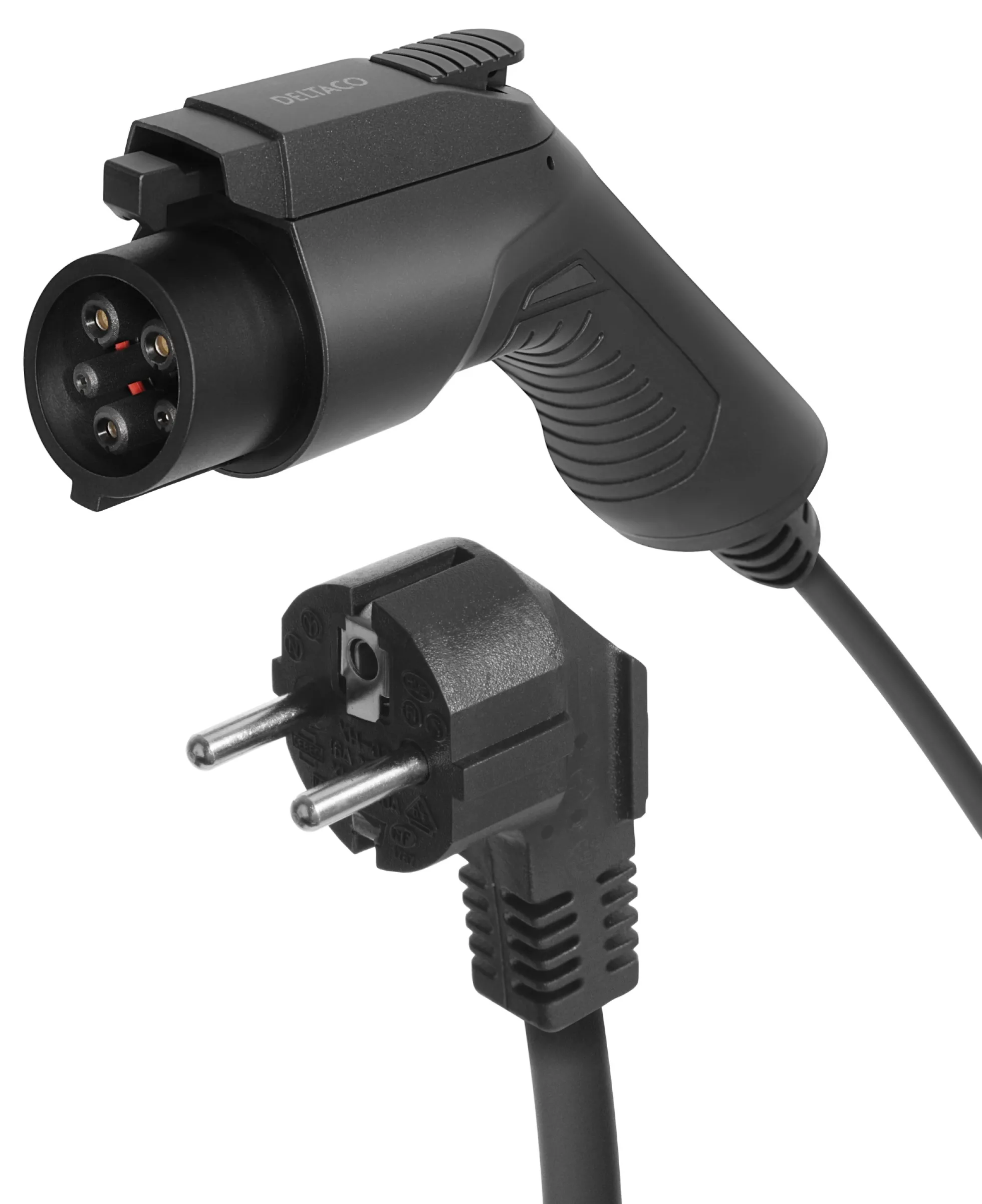 Deltaco E-Charge mormorlader til elbil, kabel Mode2, Schuko, type 1, 6A, 1,5+4M