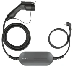 Deltaco E-Charge mormorlader til elbil, kabel Mode2, Schuko, type 1, 6A, 1,5+4M