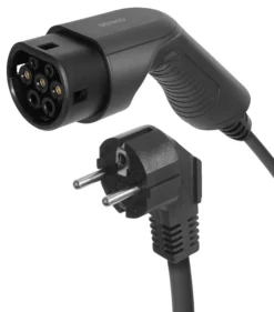 Deltaco E-Charge mormorlader til elbil, kabel Mode2, Schuko, type 2, 10A, 1,5+4M