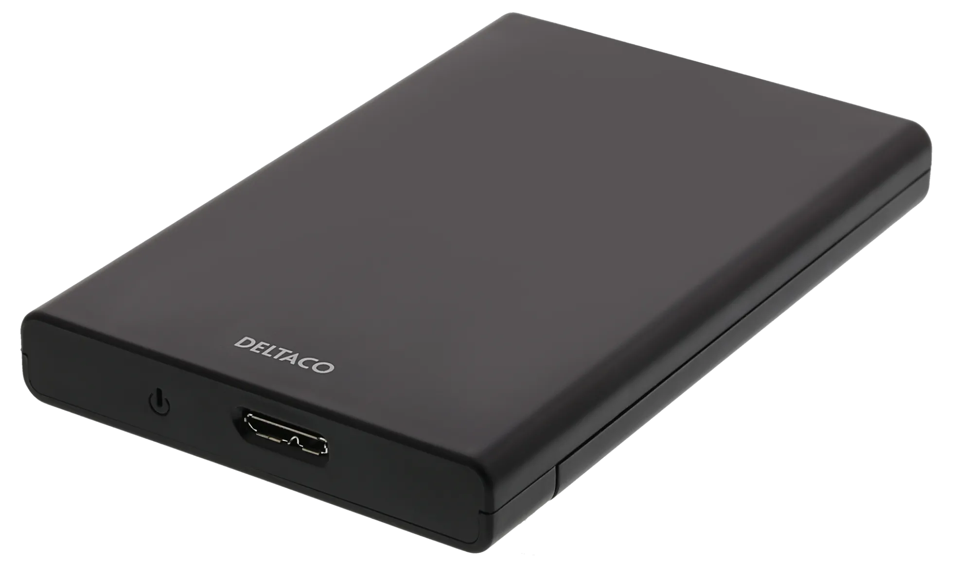 DELTACO ekstern harddisk kabinet, USB 3.0, skydedør, 2,5 "HDD, sort