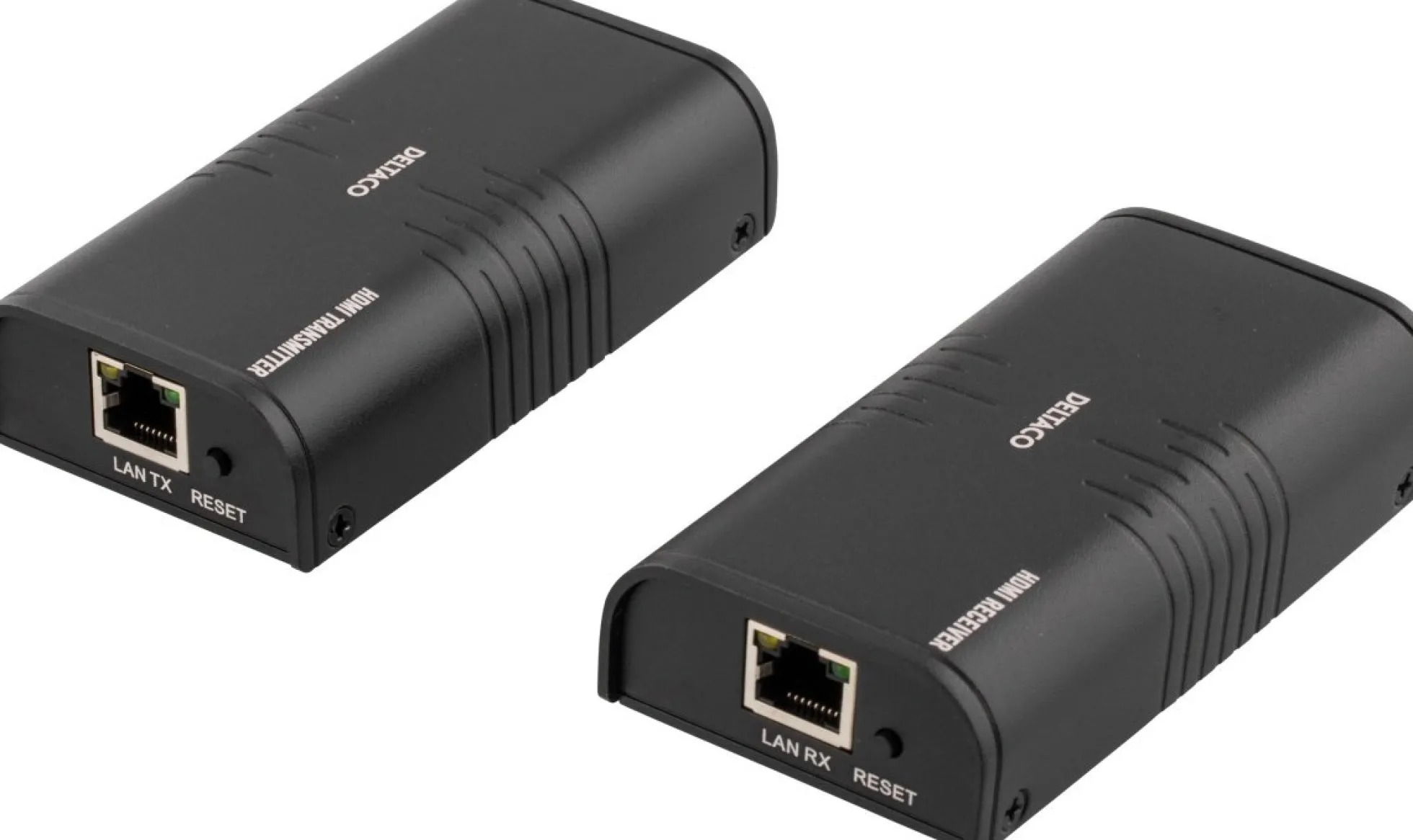 DELTACO Ethernet HDMI-forlænger, op til 120m i 1080P med Cat6, sort