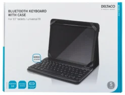 DELTACO Fodral og Bluetooth tastatur til 10