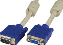 DELTACO forlængerkabel RGB HD15 han-hun 2m, uden pin9
