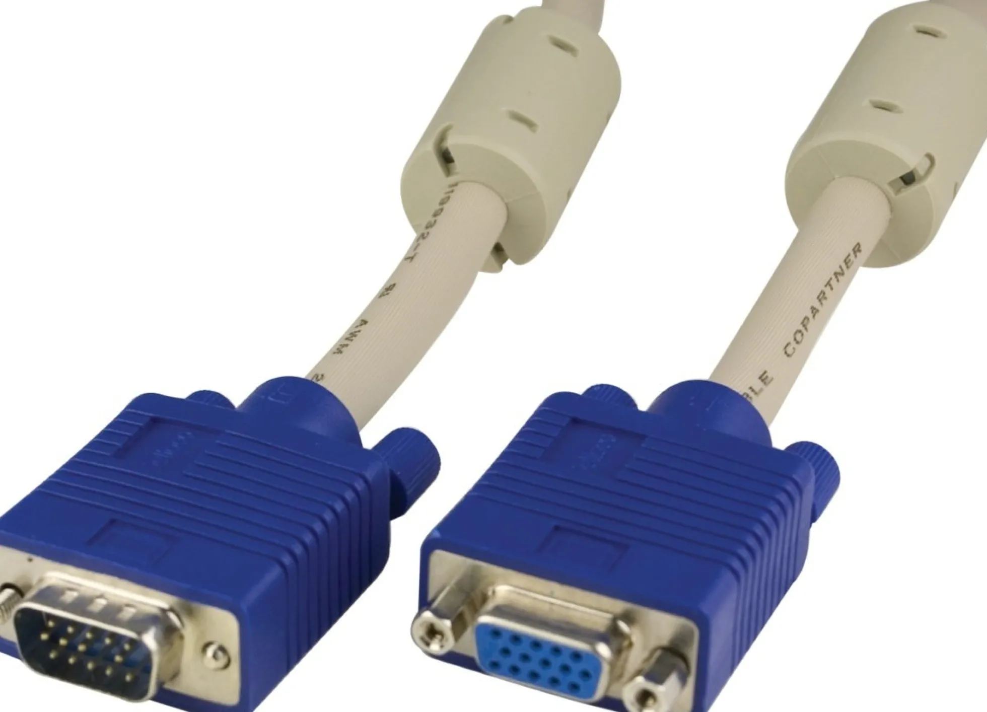 DELTACO forlængerkabel RGB HD15 han-hun 2m, uden pin9