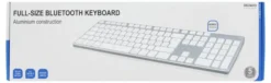 DELTACO fullsize bluetooth keyboard, aluminium, rechargeable battery,
