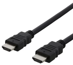 DELTACO HDMI cable FSC, HDMI High Speed w/Ethernet, CCS, 1,0m, sort