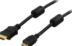 DELTACO HDMI kabel, HDMI High Speed med Ethernet, HDMI Type A han - H