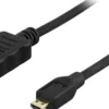 DELTACO HDMI 1.4-kabel, HDMI Type A han - HDMI Micro han, guldbelagt,