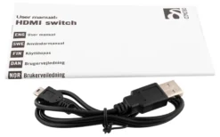 DELTACO HDMI Switch , 3 inputs to 1 output, 4K in 60Hz, 7.1, sort