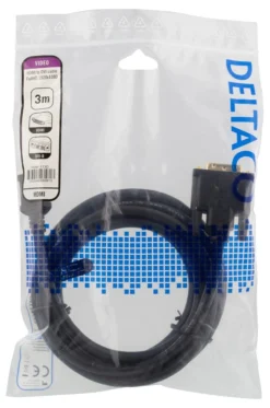 DELTACO HDMI til DVI kabel, 3m, Full HD, sort
