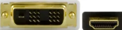 DELTACO HDMI til DVI kabel, 19-pin-DVI- D Single Link, 3m, sort/hvid