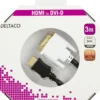 DELTACO HDMI til DVI kabel, 19-pin-DVI- D Single Link, 3m, sort/hvid