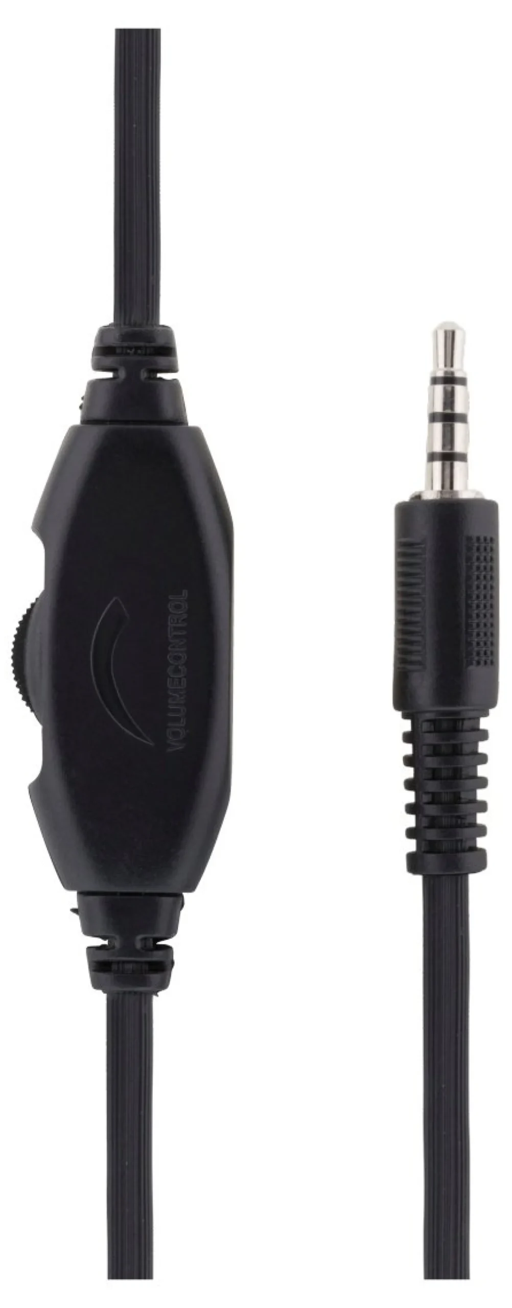 DELTACO Headset, 40mm element, 1x4-pin 3.5mm connector, sort