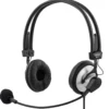 DELTACO headset, volumenkontrol på kablet, 2x3,5mm, 2m kabel,