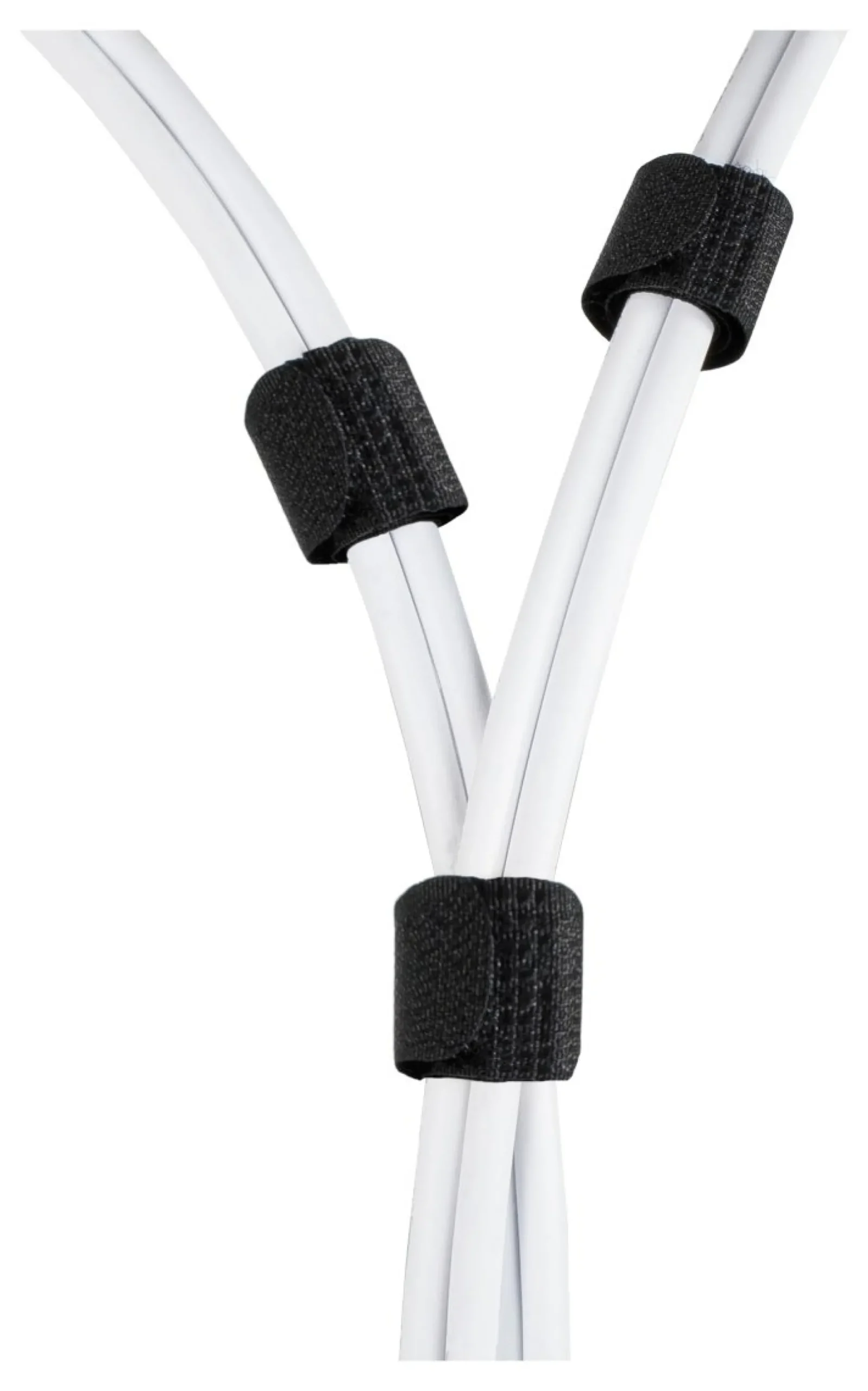 DELTACO Hook and loop fastener cable ties, width 9mm, 10m, sort