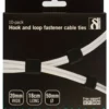 DELTACO Hook and loop fastener cable, 20mm width, 18cm, 10-pack, sort