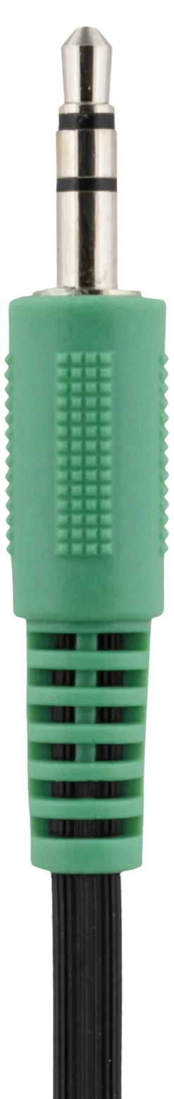 DELTACO høretelefon, volumekontrol, 2,5m kabel, sort/guld