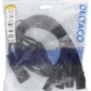DELTACO IEC C20 to 5x IEC C13 Power cable, 2m, 16A/250V, Y-Splitter, sort